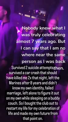 Nobody knew what I was truly celebrating almost 7 years ago. But I can say that I am no where near the same person as I was back then. 
